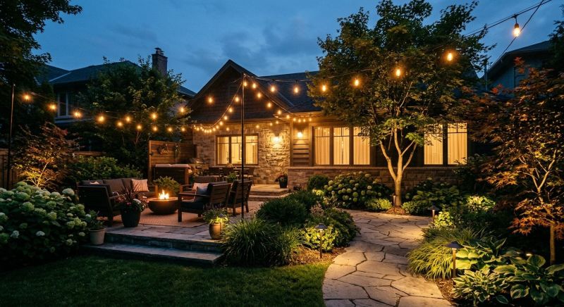 Courtyard Light Installation in Overland Park, KS
