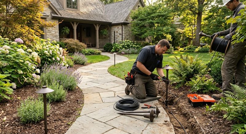 Pond Lighting Installation in Overland Park, KS